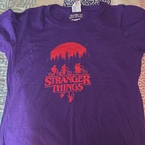 Netflix Stranger Things Purple Red Tee